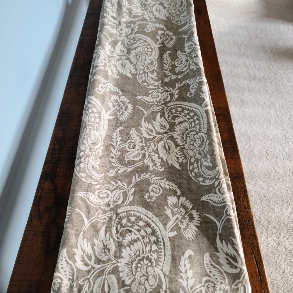 Pottery Barn curtains each panel is 84 inches in lengths. 55” wide